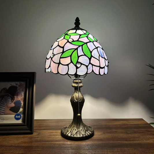 Tiffany-Style Stained Glass Table Lamp | Vintage Bedside Lamp for Home Decor | Handmade Stained Glass Lighting for Living Room & Bedroom