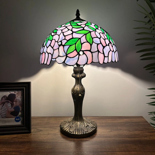 Tiffany-Style Stained Glass Table Lamp | Vintage Bedside Lamp for Home Decor | Handmade Stained Glass Lighting for Living Room & Bedroom