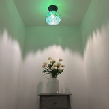 Tiffany-Style Stained Glass Ceiling Light – Colorful Mosaic Flush Mount Lamp for Hallway, Bedroom & Living Room