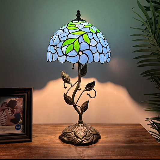 Tiffany-Style Stained Glass Table Lamp | Vintage Bedside Lamp for Home Decor | Handmade Stained Glass Lighting for Living Room & Bedroom