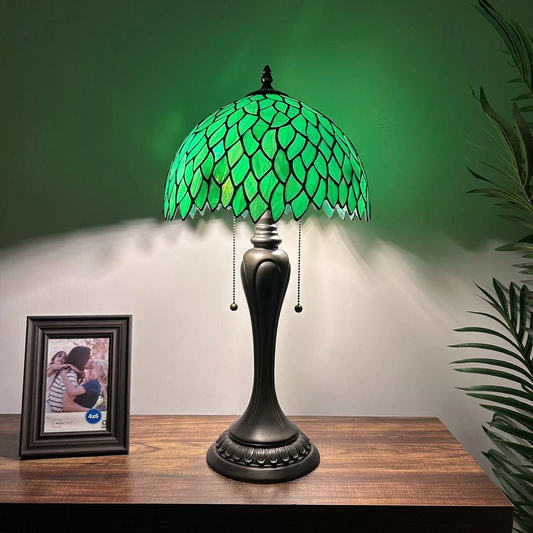 Tiffany-Style Stained Glass Table Lamp | Vintage Bedside Lamp for Home Decor | Handmade Stained Glass Lighting for Living Room & Bedroom