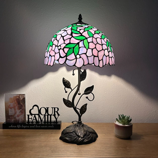 Tiffany-Style Stained Glass Table Lamp | Vintage Bedside Lamp for Home Decor | Handmade Stained Glass Lighting for Living Room & Bedroom