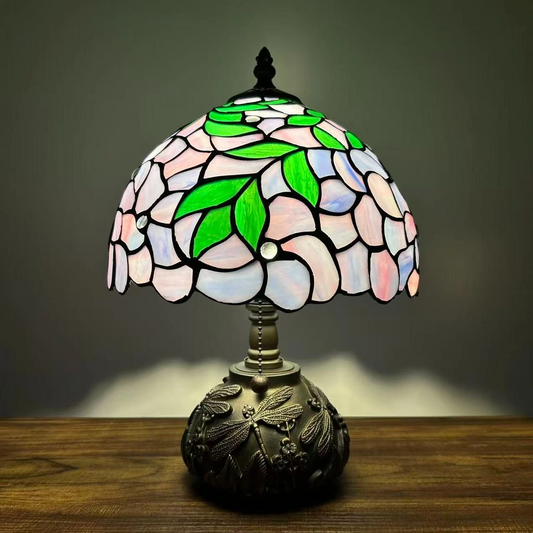 Tiffany-Style Stained Glass Table Lamp | Vintage Bedside Lamp for Home Decor | Handmade Stained Glass Lighting for Living Room & Bedroom