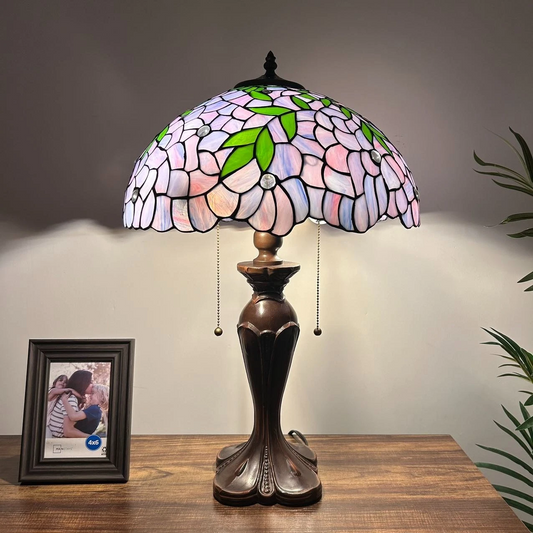 Tiffany-Style Stained Glass Table Lamp | Vintage Bedside Lamp for Home Decor | Handmade Stained Glass Lighting for Living Room & Bedroom