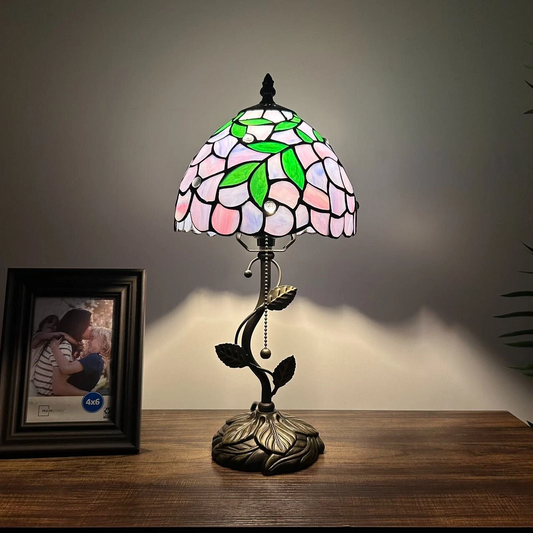 Tiffany-Style Stained Glass Table Lamp | Vintage Bedside Lamp for Home Decor | Handmade Stained Glass Lighting for Living Room & Bedroom